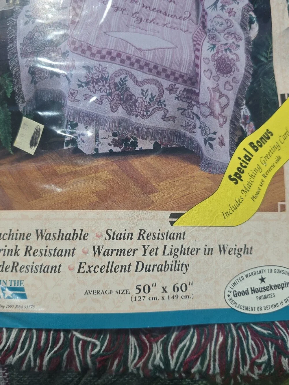 Vintage Triple Layer Woven Jacquard Blanket Throw 50X60